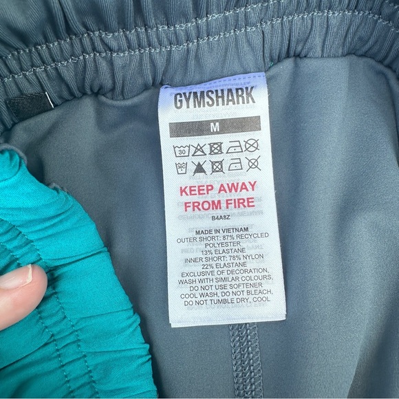 Women's Gymshark teal and Gray Athletic Shorts - Picture 4 of 7